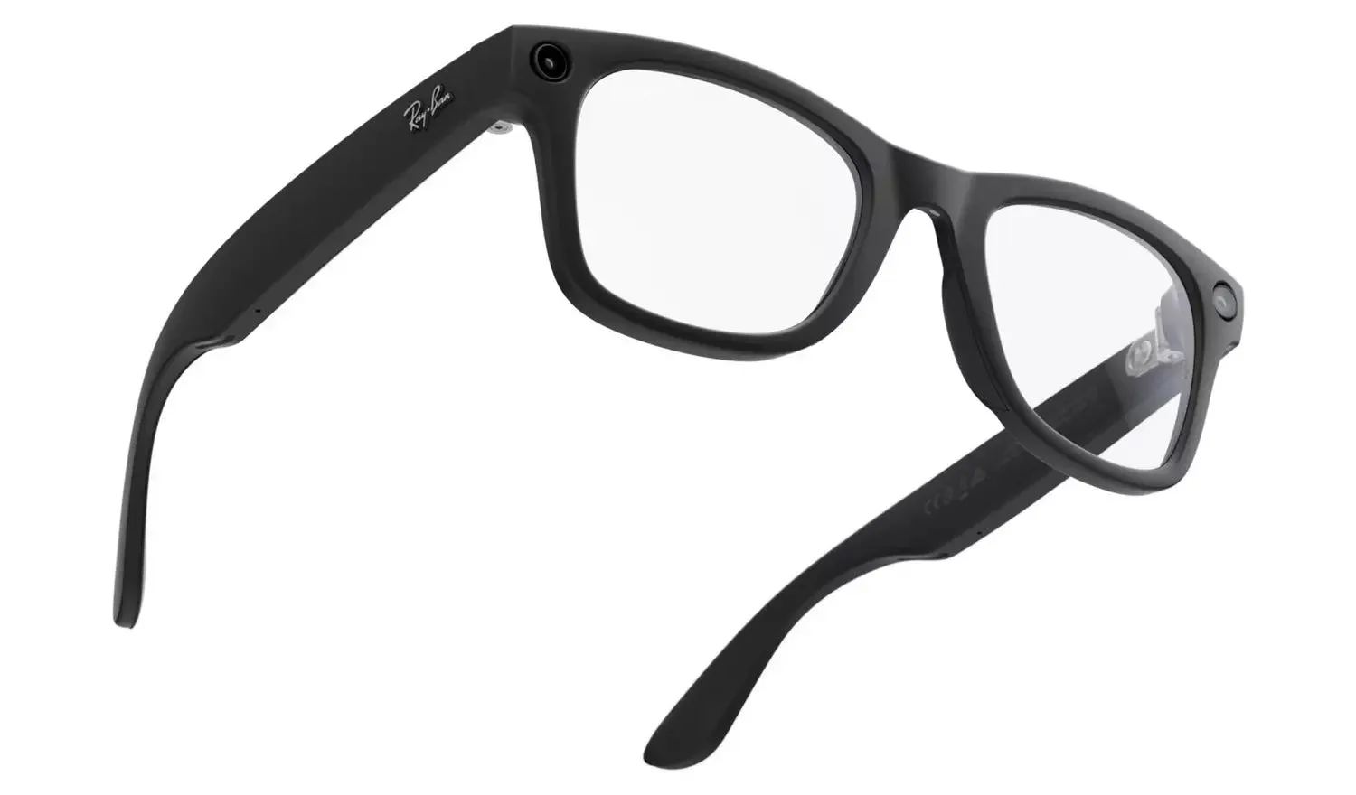 RAY-BAN META WAYFARER (GEN 1) GLASSES - MATTE BLACK/CLEAR TO GRAPHITE GREEN
