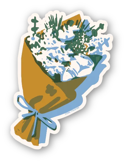 Umweltfreundlicher Aufkleber „Brown Paper Bouquet“