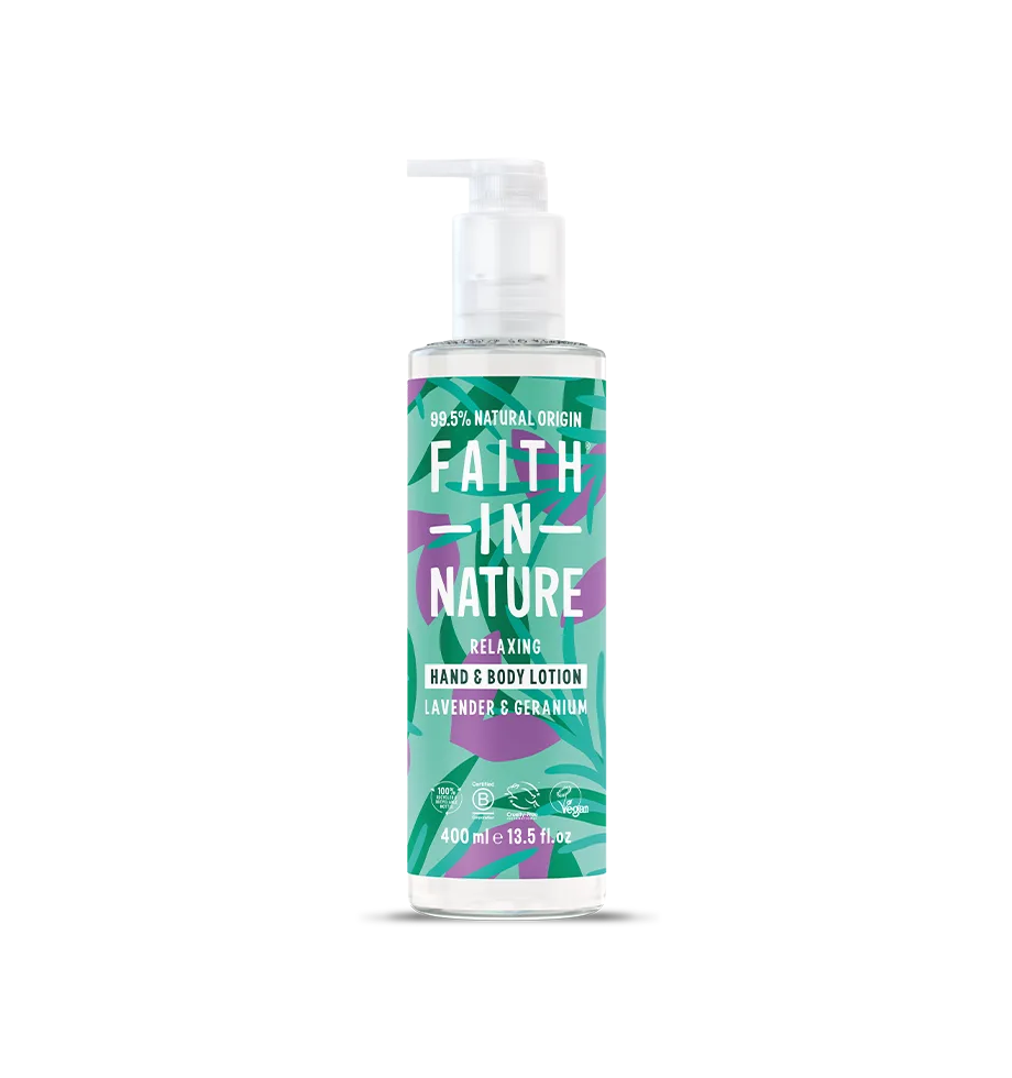 Loción de manos y cuerpo de lavanda y geranio - 400 ml
