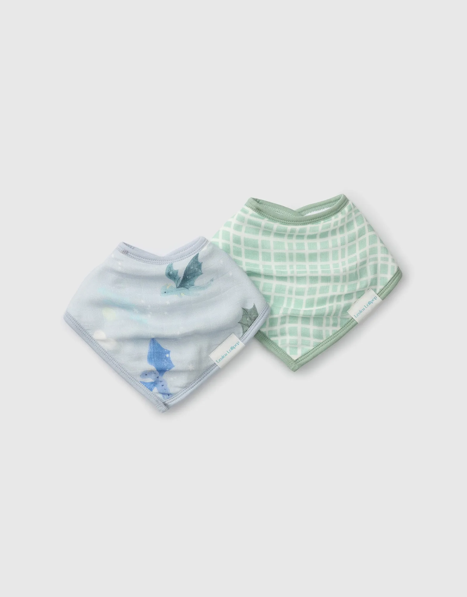 Pack de 2 baberos bandana para bebé - Dragones Mágicos