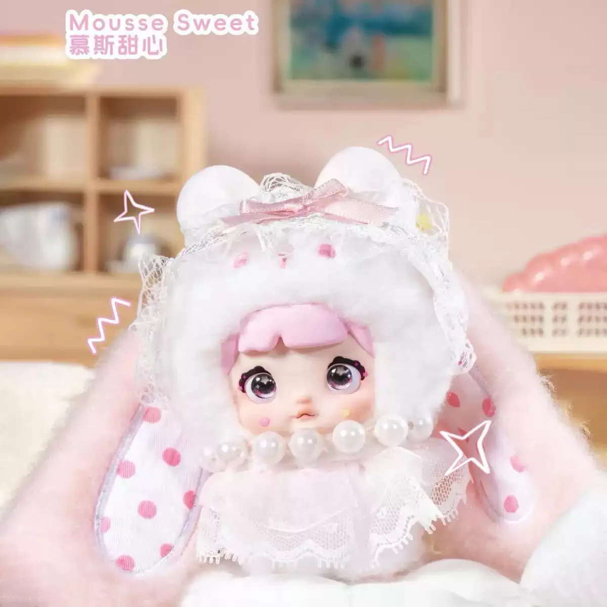 Nommi-V8 ซีรีส์กระต่ายสุดที่รัก Nommi Baby ฟิกเกอร์ตุ๊กตานุ่มกล่องสุ่ม【HiToys】