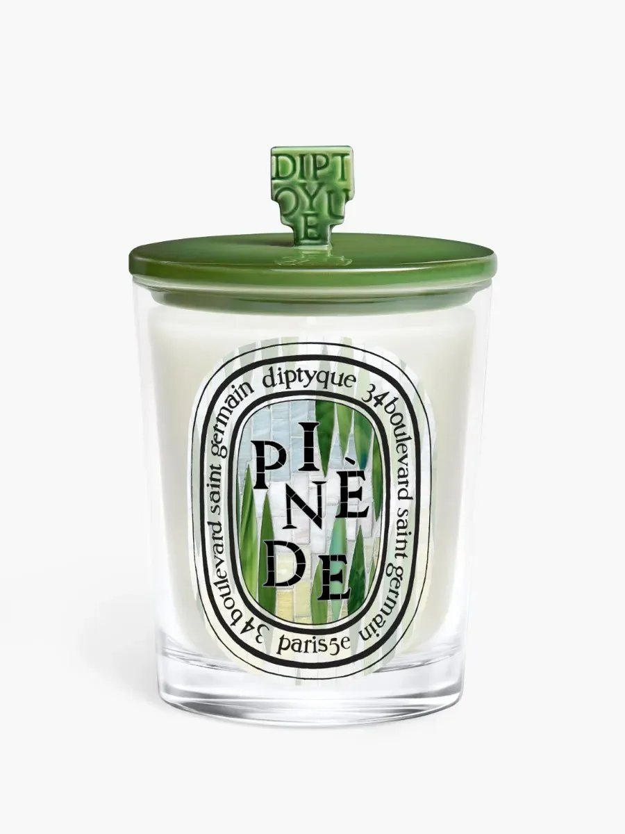 Couvercle Pyramide vert pinède - Pour bougie modèle classique