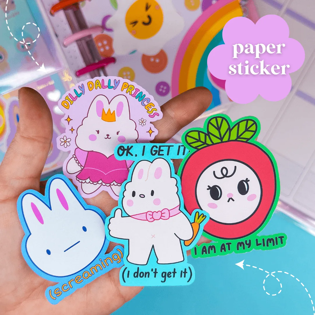 Sleeping Cat vs Funny Bunny: Which Sticker Vibe?