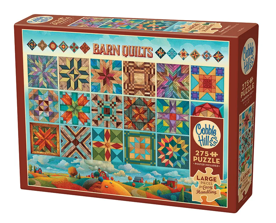 Barn Quilts 275 Piece Puzzle: Geometric Pattern Tips