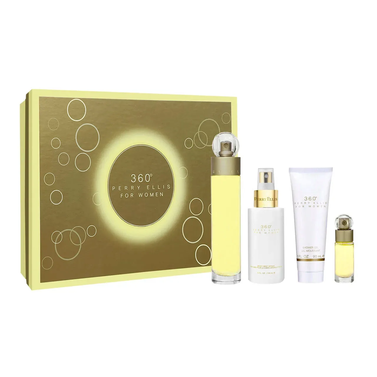 Set 4 pzs 360° Para Mujer de Perry Ellis Eau de Toilette 100ML