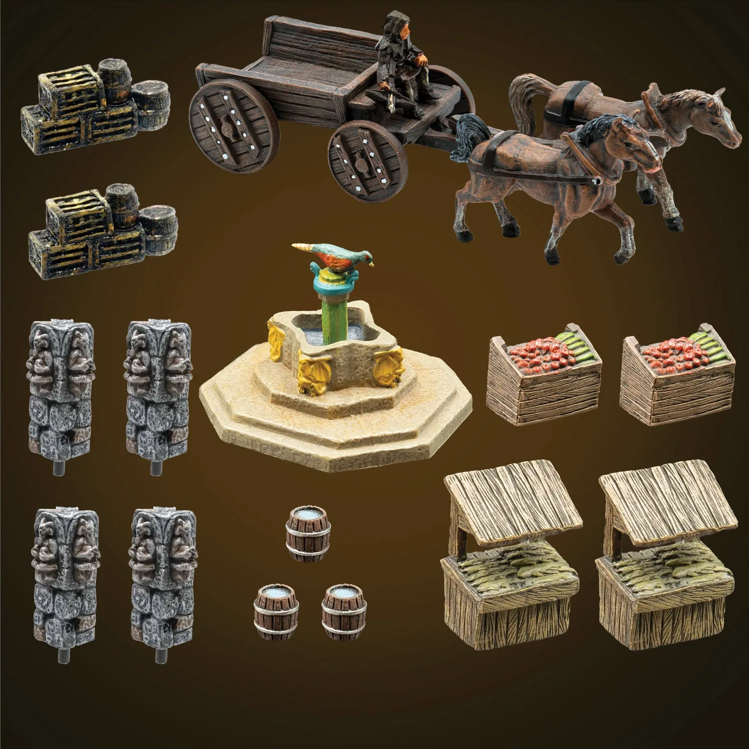 Pack de Accesorios Adicionales de Ciudad Perversa combinado con BOTM-0620-P (pintado)