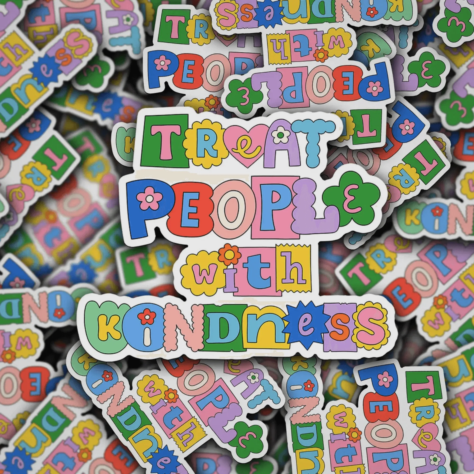 Treat People with Kindness Waterproof Vinyl Sticker