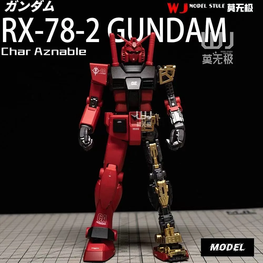 (WJ Studio) Customized Painted SUPA 1/100 MG RX-78-2 Ver. 2.0 (Third Party, Not Original Bandai) Char Version