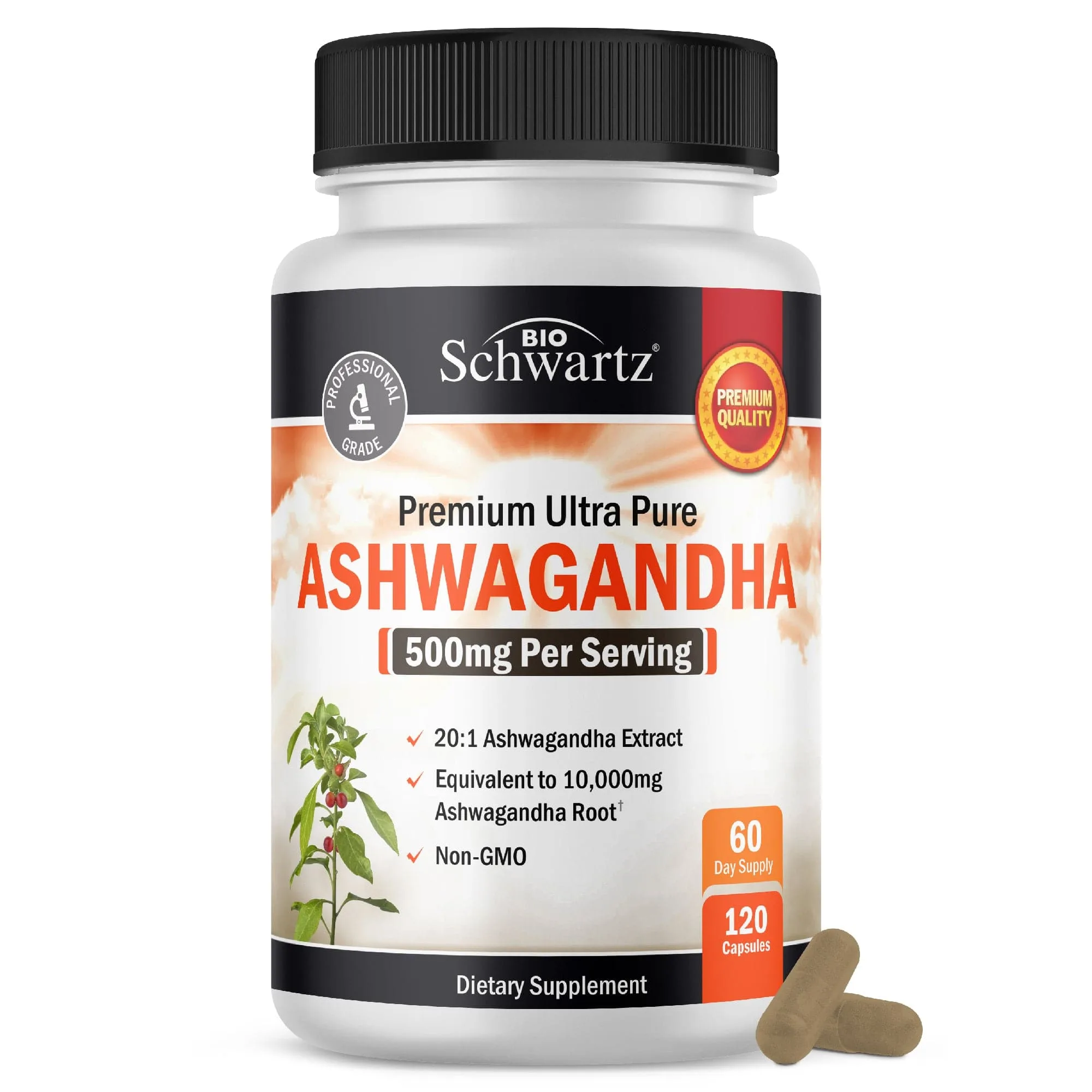 Ashwagandha Capsules for Stress and General Wellness