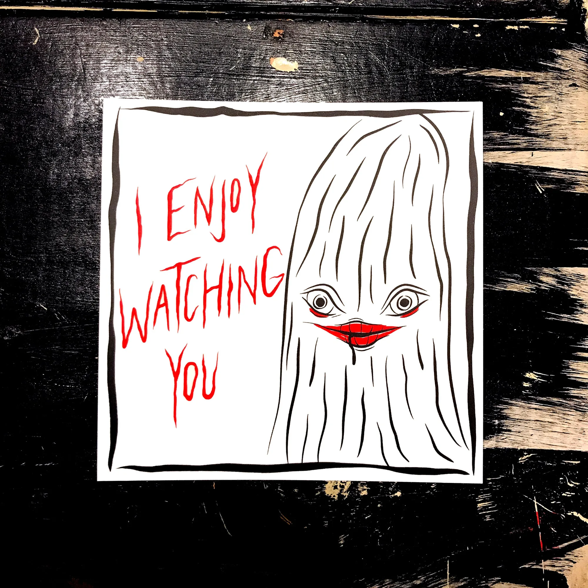 I ENJOY WATCHING YOU postcard print