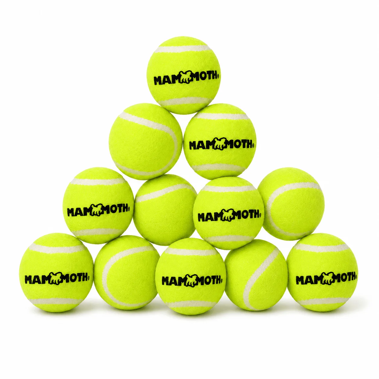 Mammoth 12 Pack of Dog Tennis Balls