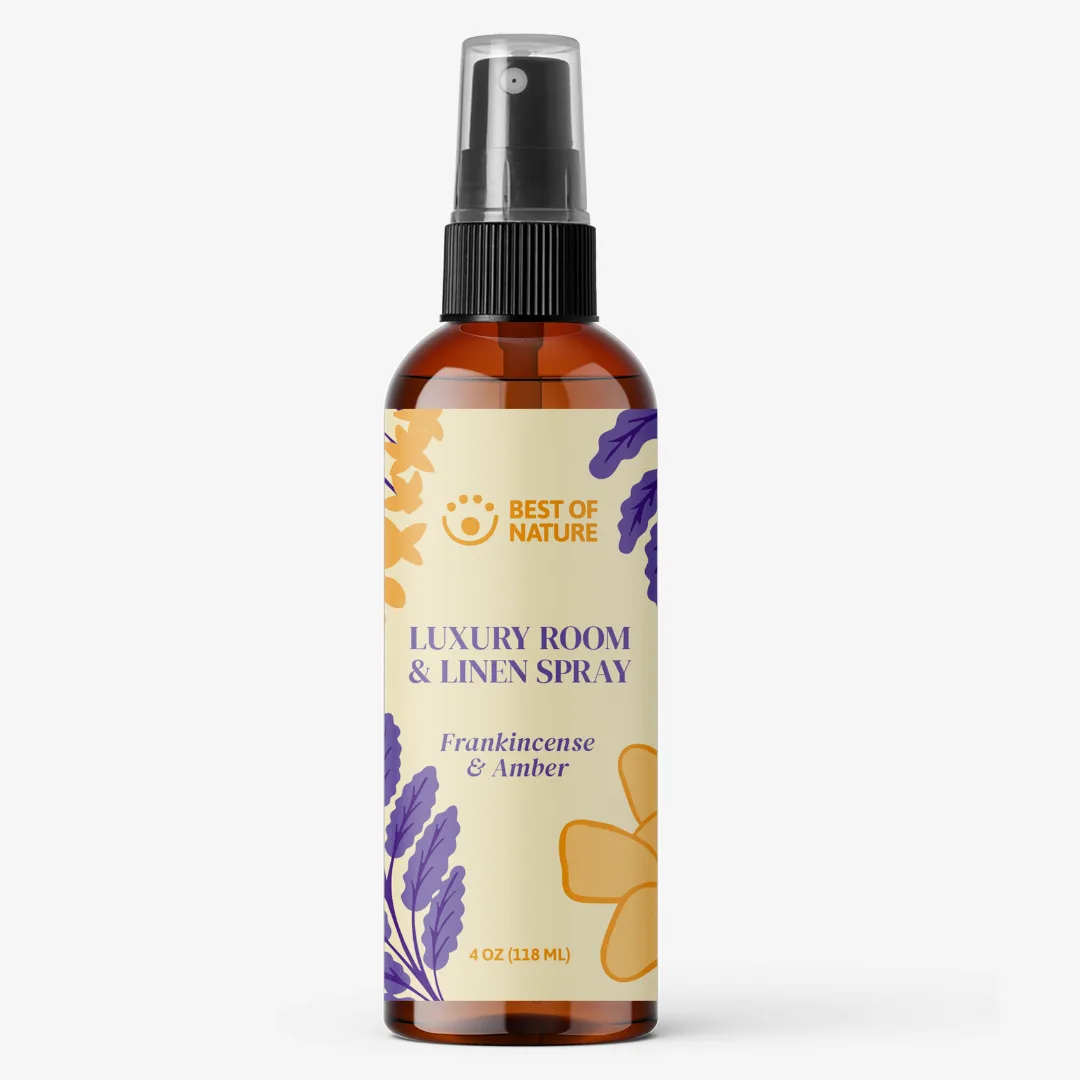 Best of Nature Frankincense & Amber Luxury Room & Linen Spray made with Pure Essential Oils