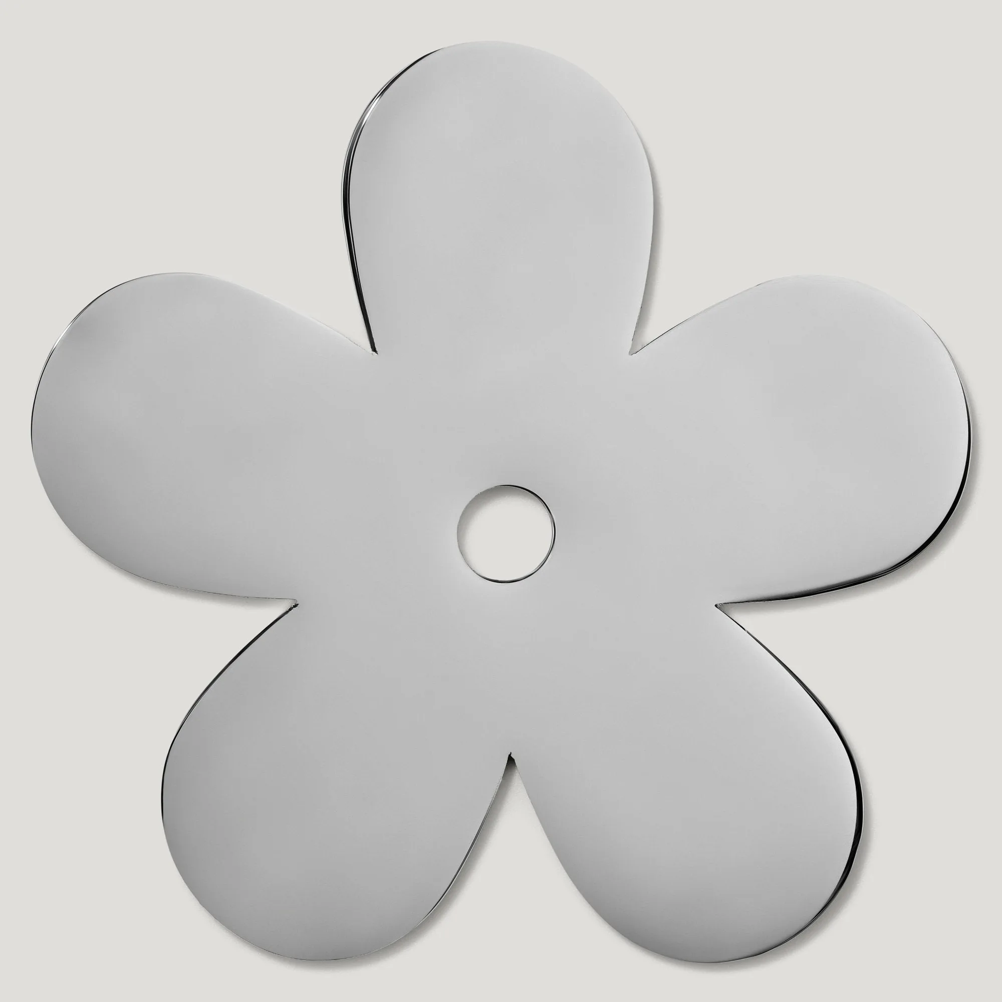 ADA Flower Knob Backplate - Polished Nickel