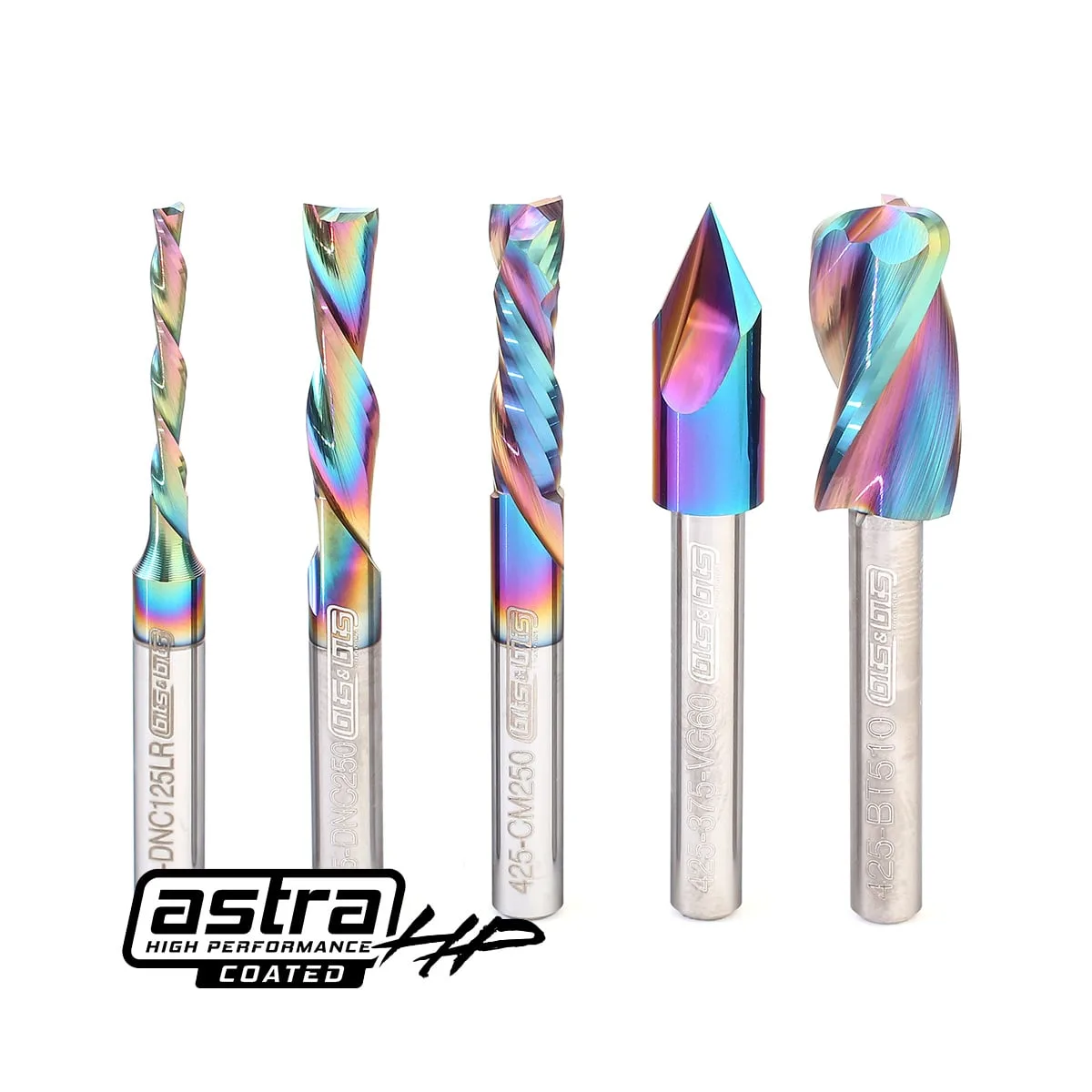 5 Piece CNC Starter Bit Set – AstraHP Coated
