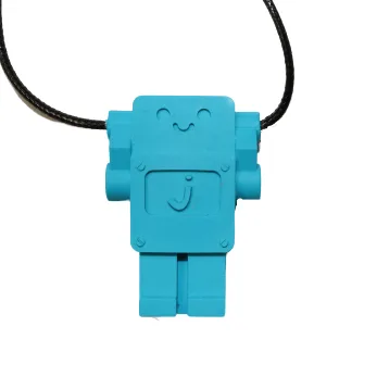 Robot Pendant Chew Necklace