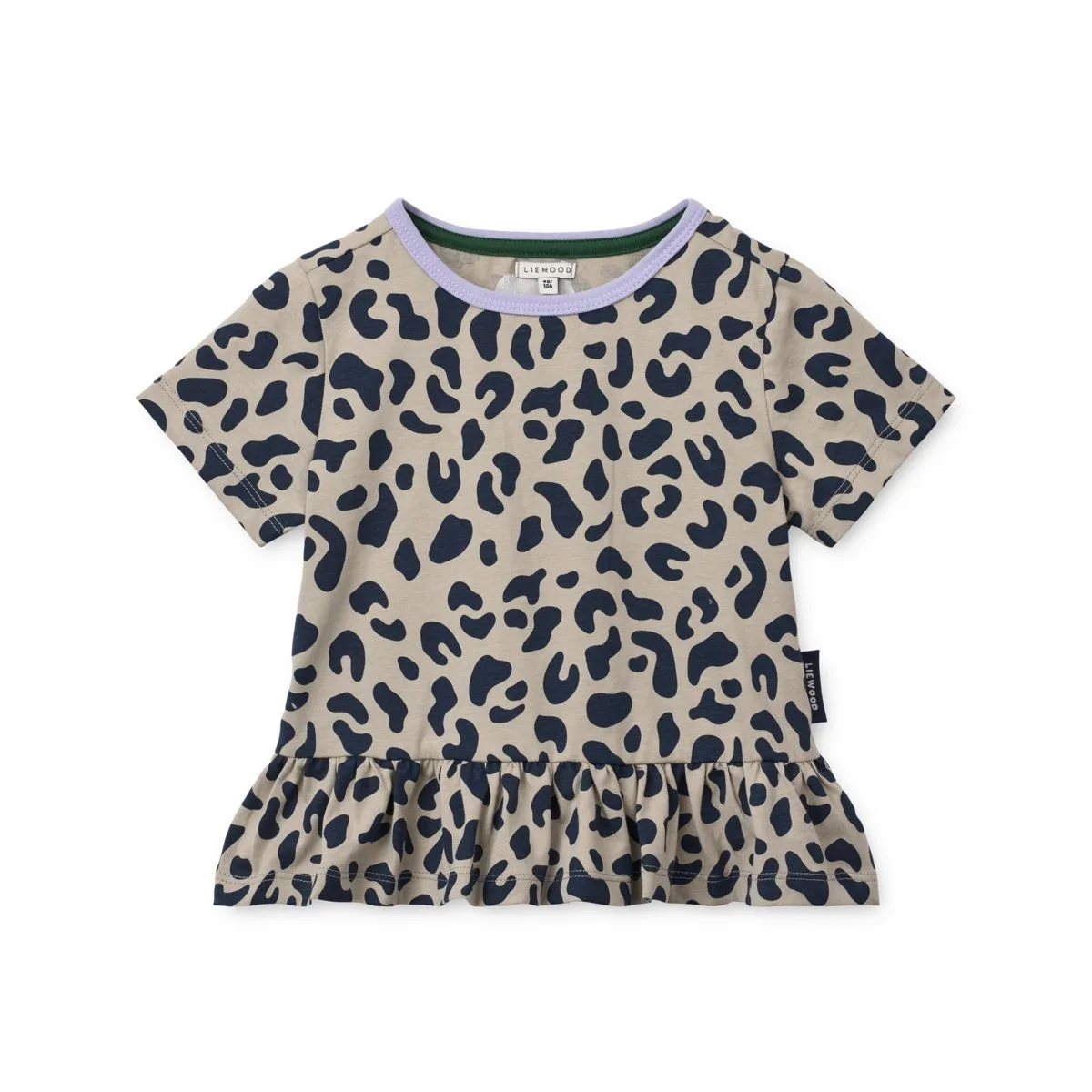 Camiseta peplum de manga corta Kya - Leo / Niebla
