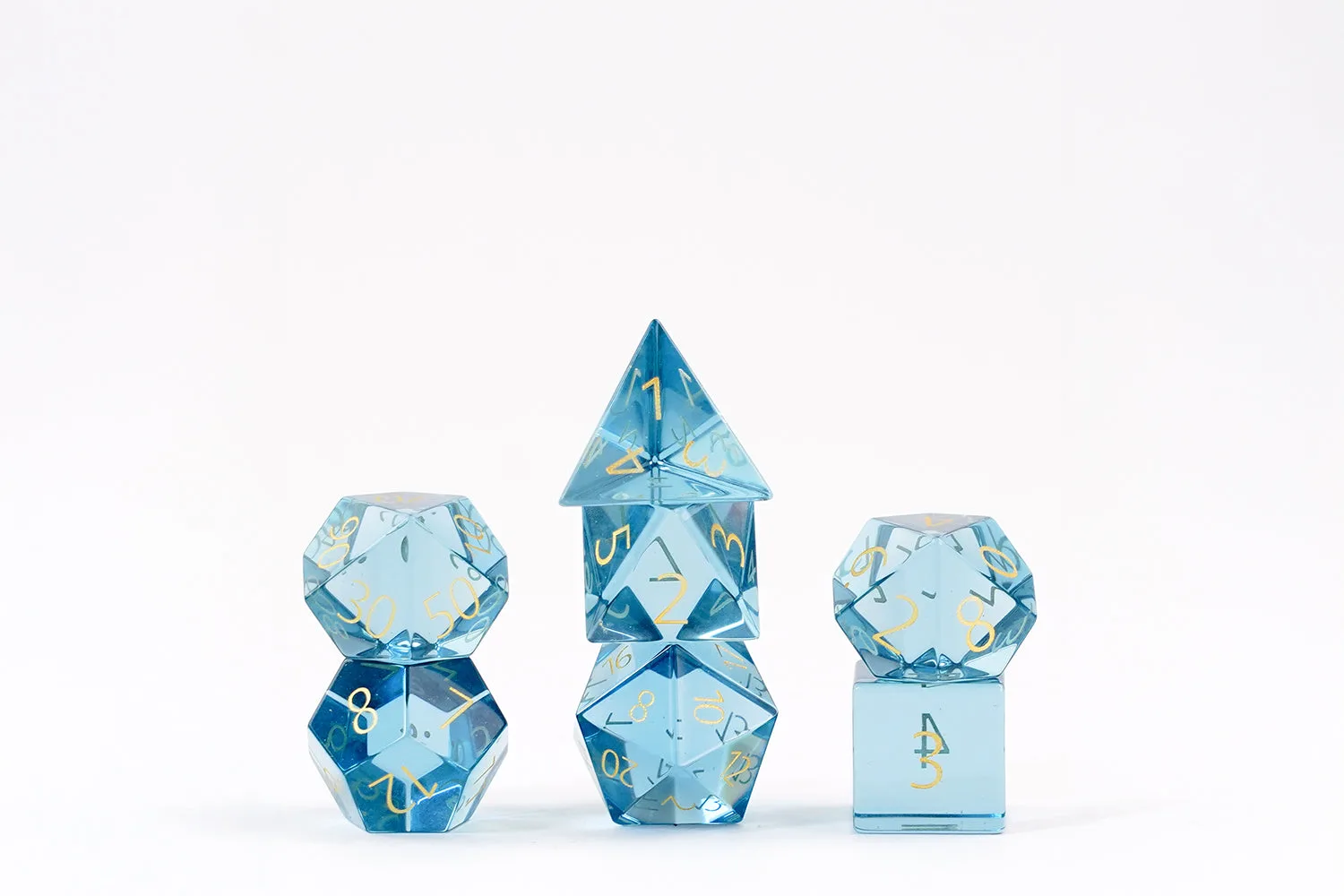 Zirkon-Glas-Geburtsstein-Würfel: März - Aquamarin