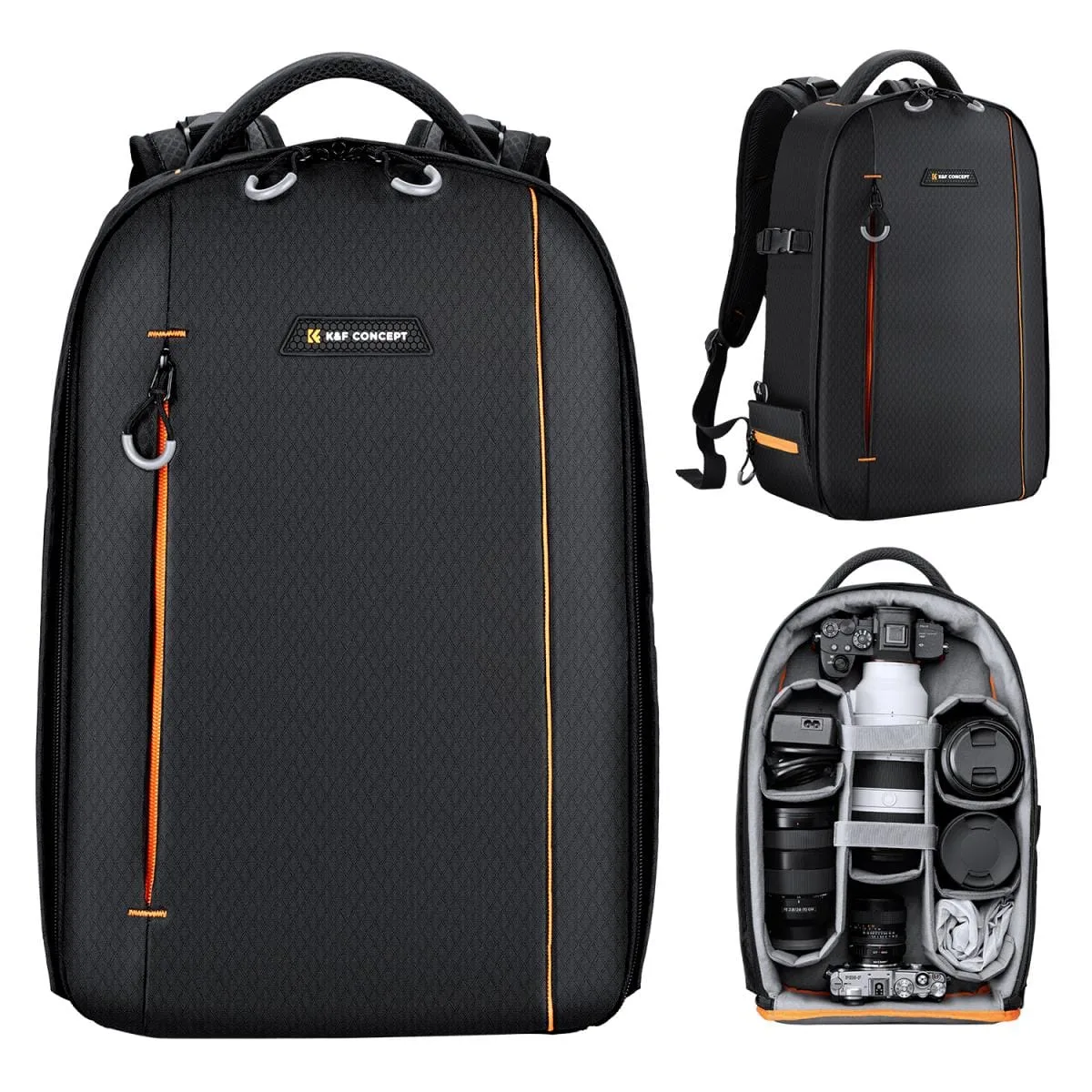 K&F Concept Camera Backpack Waterproof camera bag for cameras, lenses and accessories