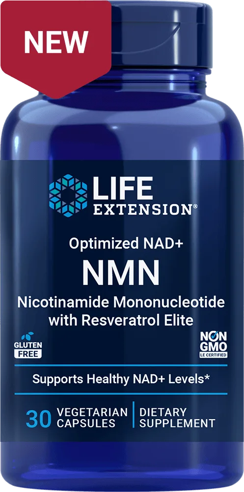 NMN Nicotinamide Mononucleotide with Resveratrol Elite™, 30 vegetarian capsules
