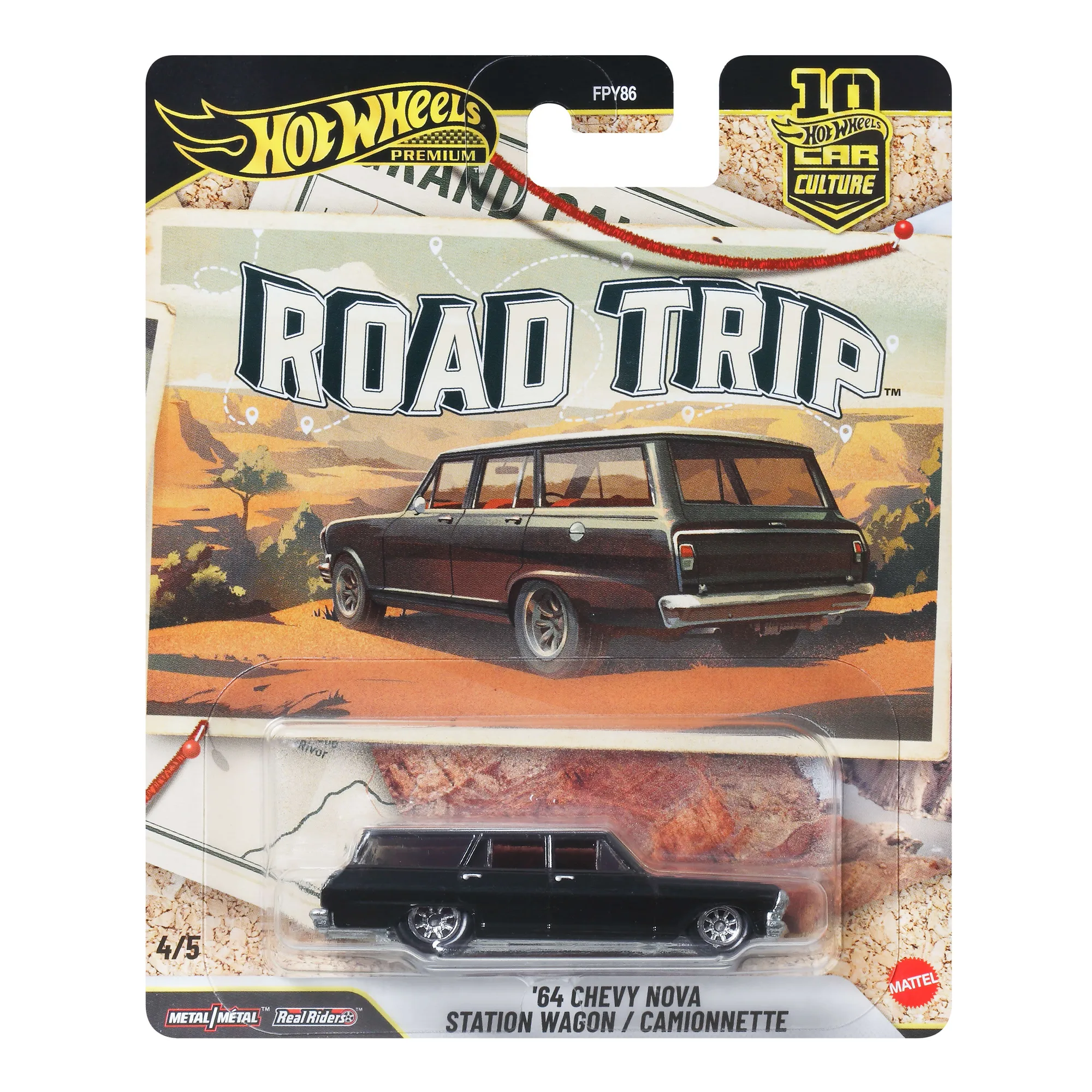 Hot Wheels Car Culture Premium ’64 Chevy Nova Station Wagon Road Trip