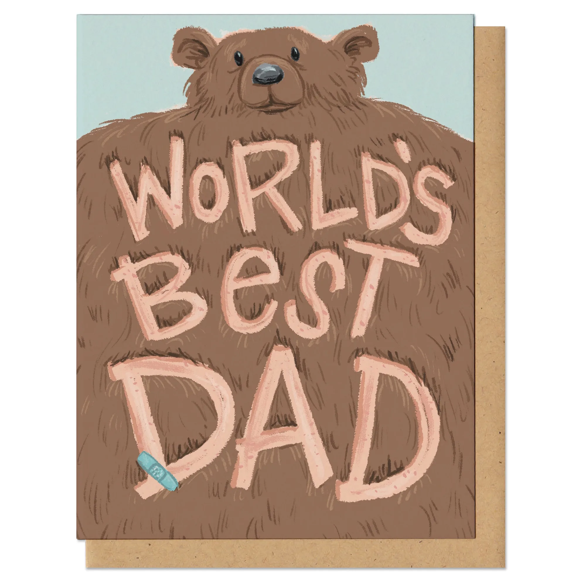 World's Best Dad Bear Hug Greeting Card