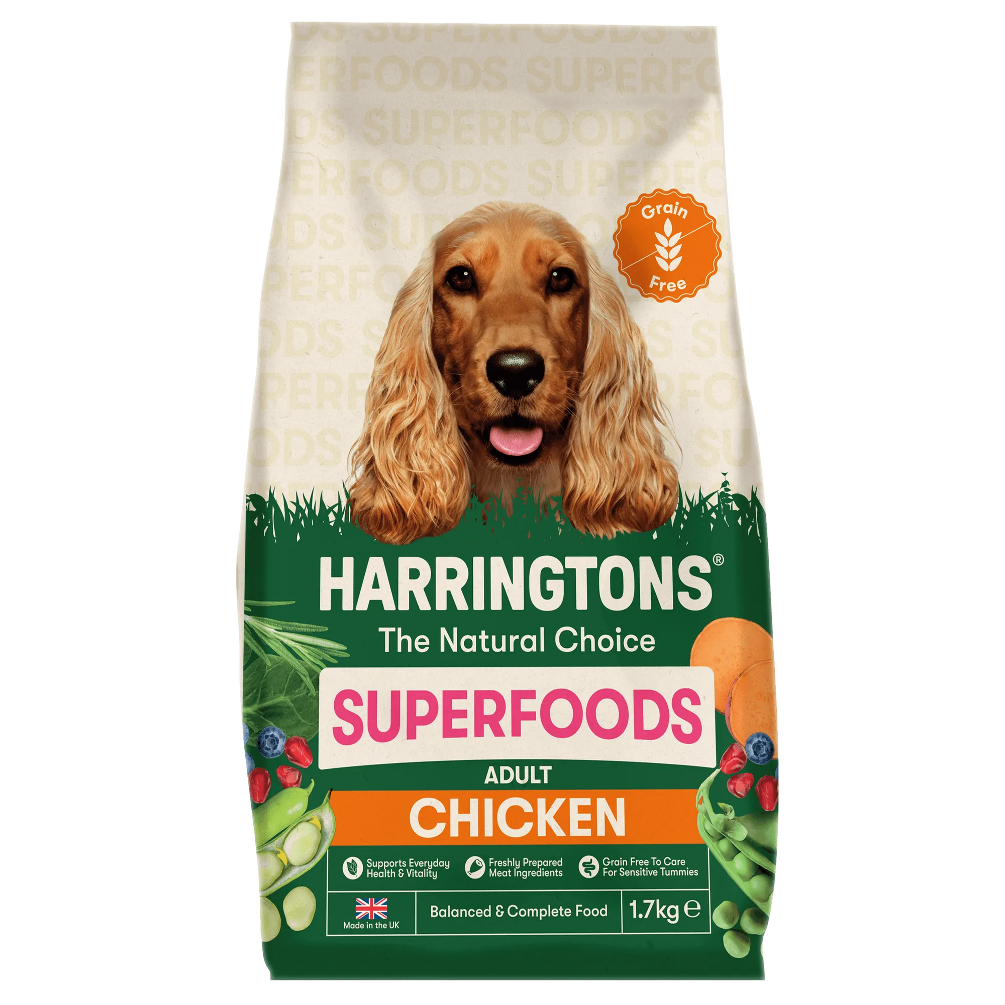 Harringtons Superfoods Grain-Free Dry Adult Dog Food Chicken & Vegetables 12kg