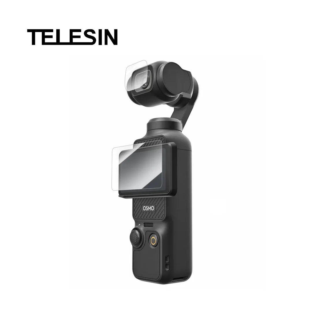 TELESIN Tempered Glass Lens Screen Protector Film for DJI Pocket 3 & 4