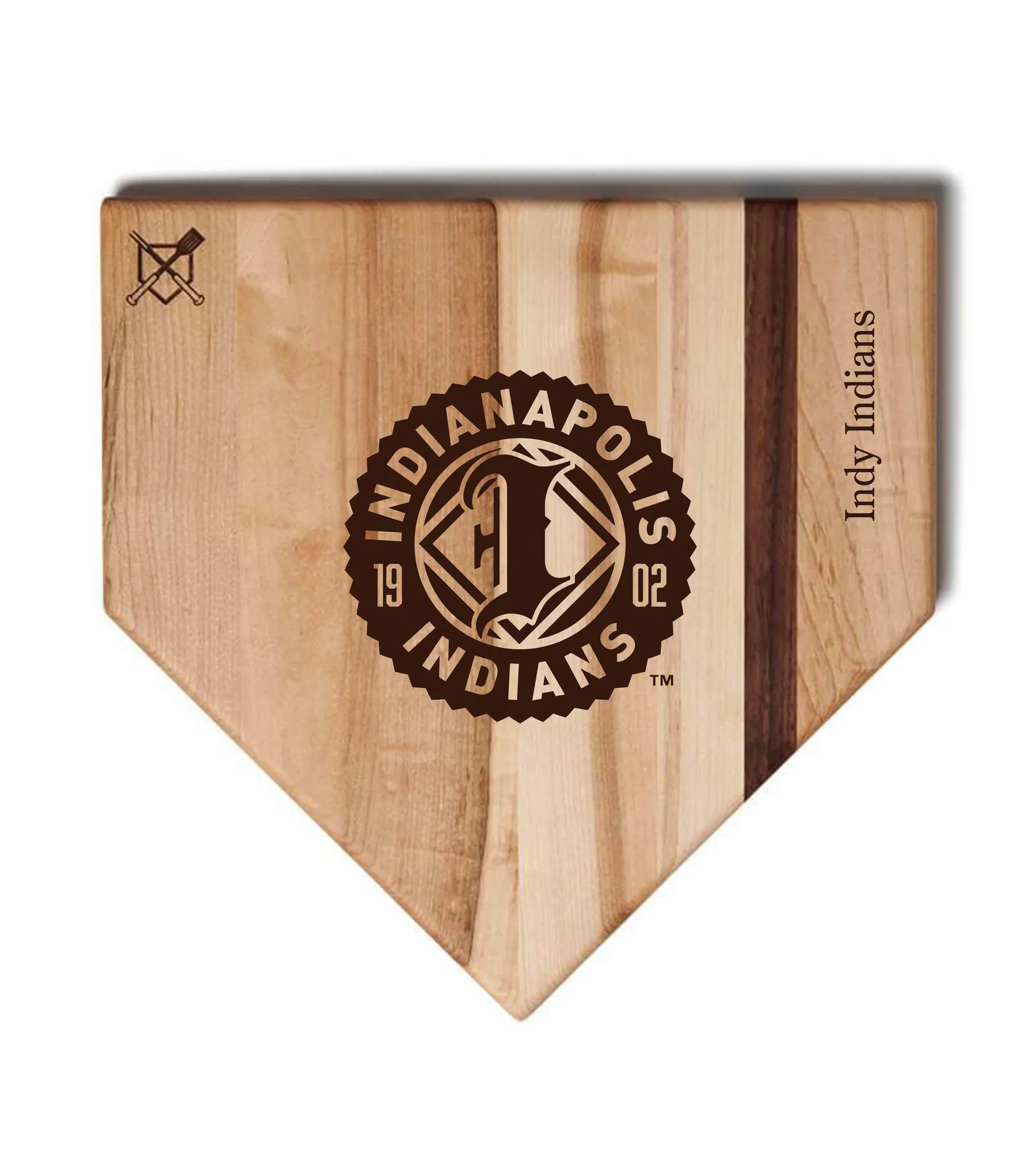 Tagliere Home Plate 12"x12" per barbecue Indianapolis Indians
