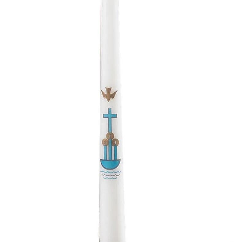 Cross & Dove Baptismal Candle