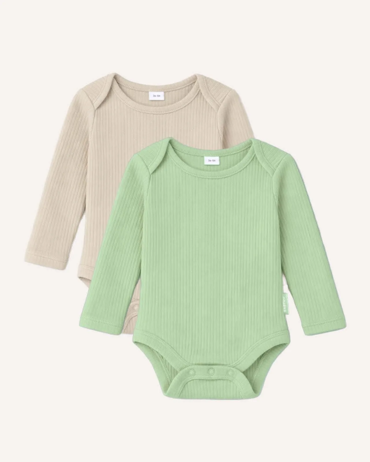 BABYGO® Long Sleeve Baby Bodysuit | 2 Pack