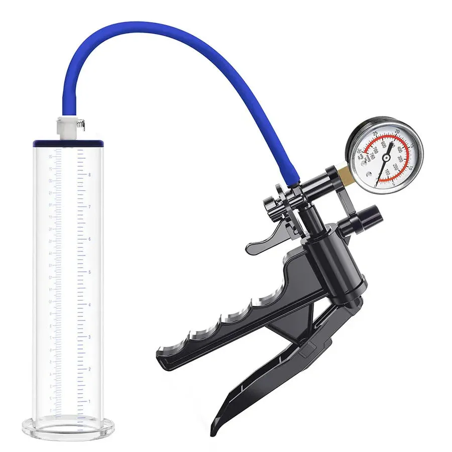OptiMax Pistol-Grip Manual Penis Pump with Quick-Disconnect Valve