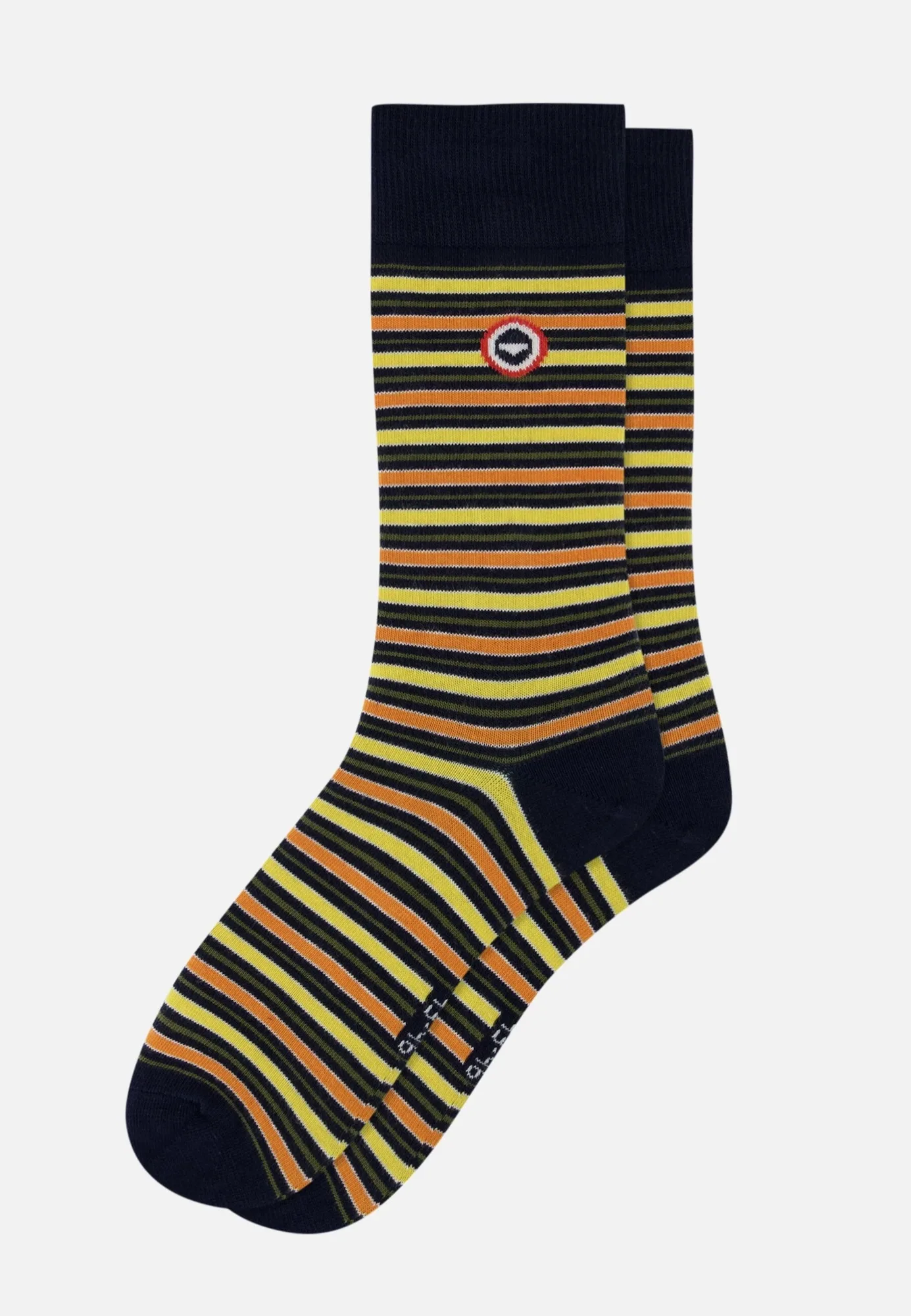 Mid-Cut Socken khaki mit Matratzenstreifen - Lucas Rayure Matelas Kaki Veronese