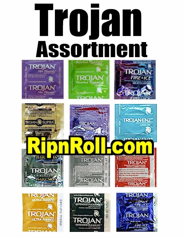 Lote variado de condones Trojan al por mayor