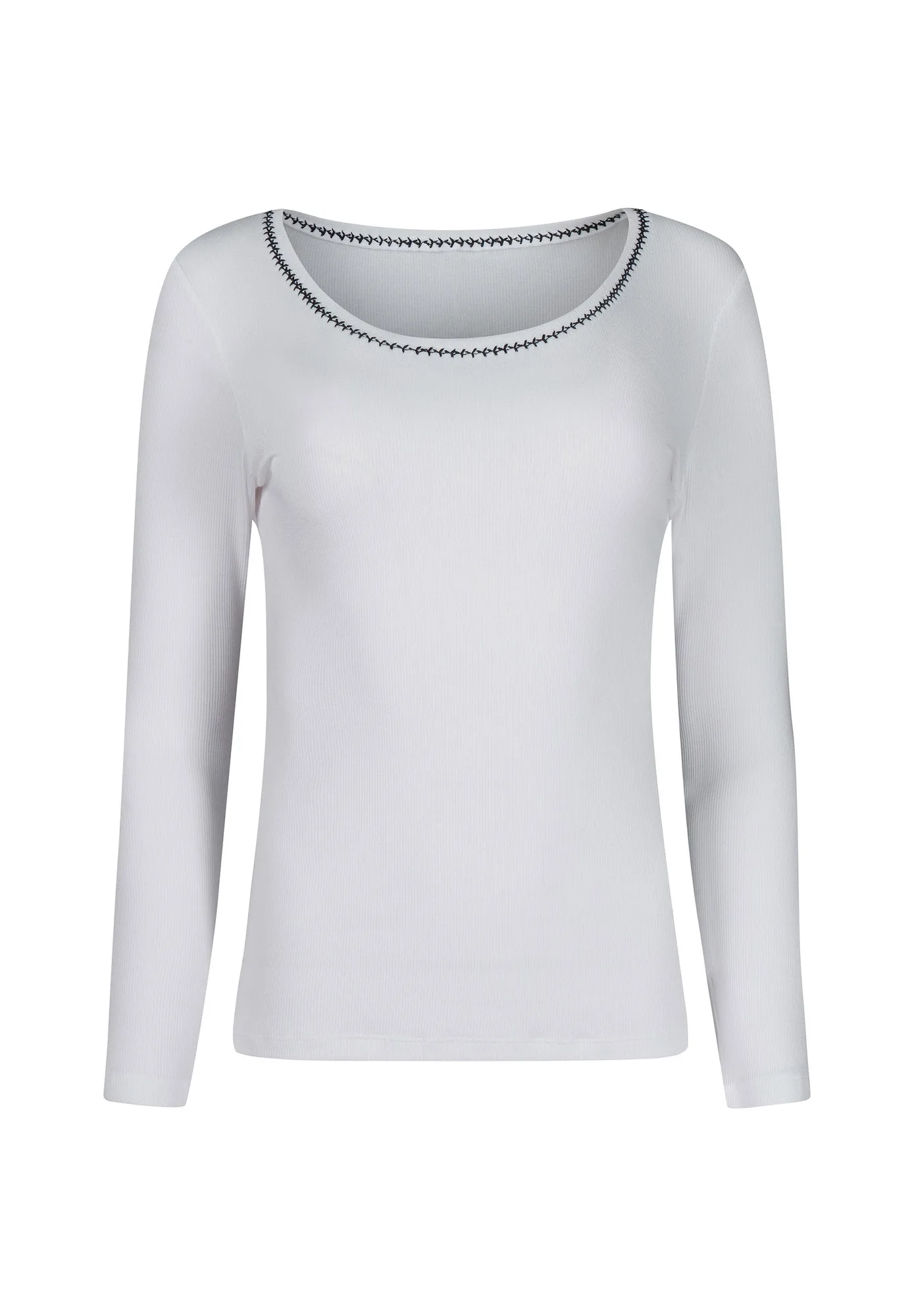 Rib Tops overhemd lange mouw | wit 087851-080500