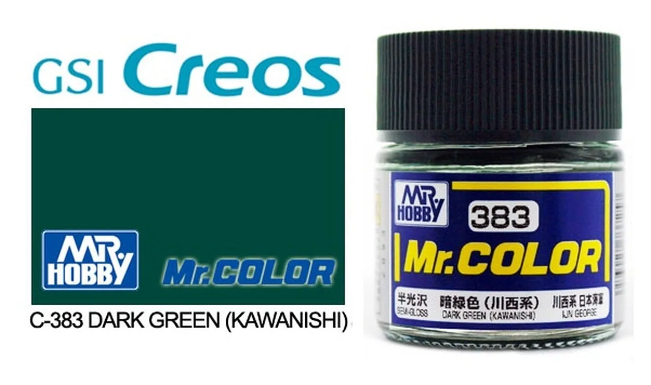 Painting with Mr. Color C383 Semi-Gloss Dark Green