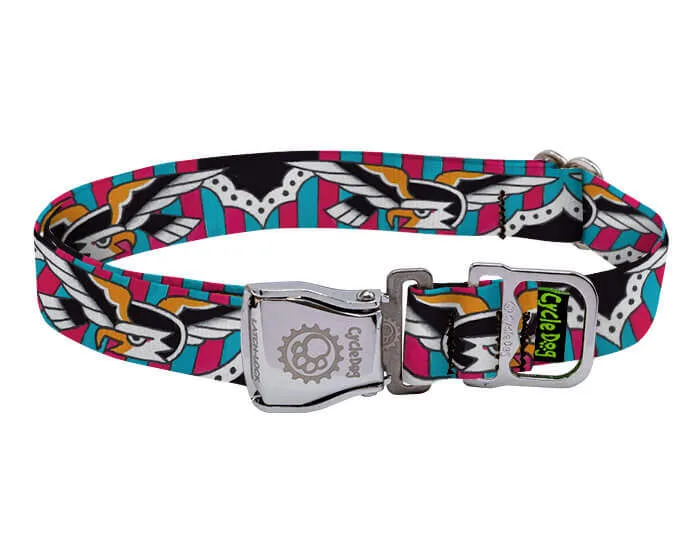 Ecoweave Tattoo Art Series-Eagles Dog Collar