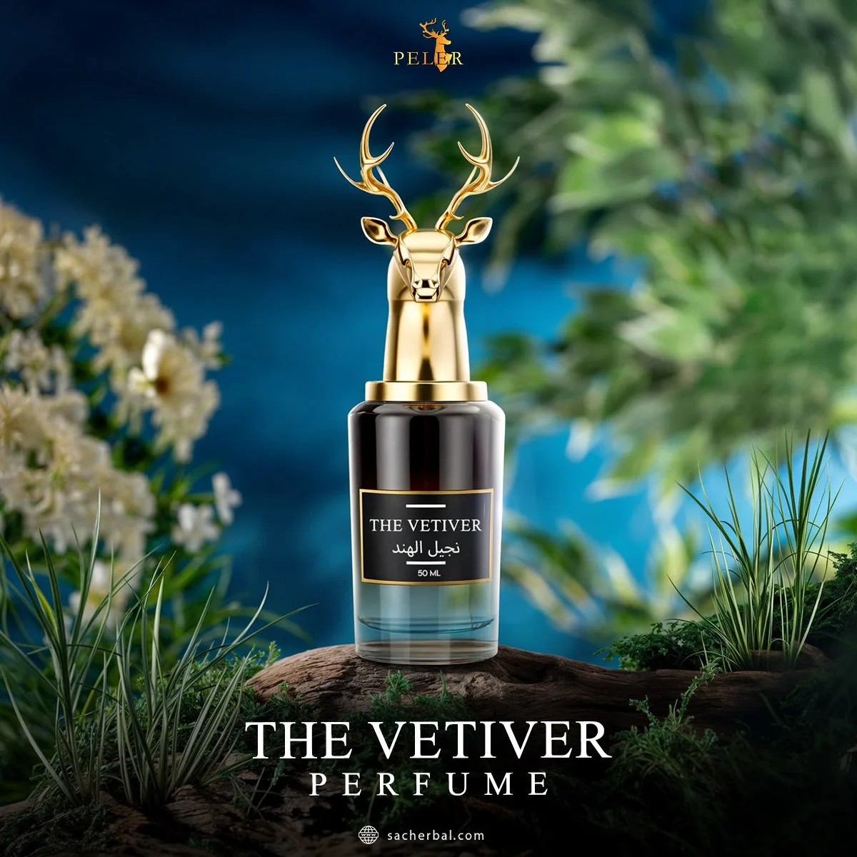 Vetiver Perfume 50ml - عطر نجيل الهند 50 مل