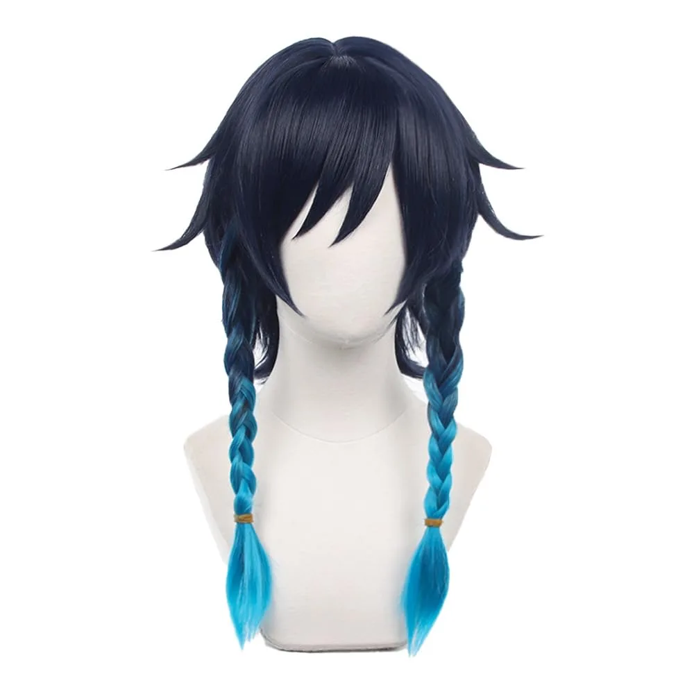 Cómo peinar una peluca de cosplay de Venti con trenzas gemelas