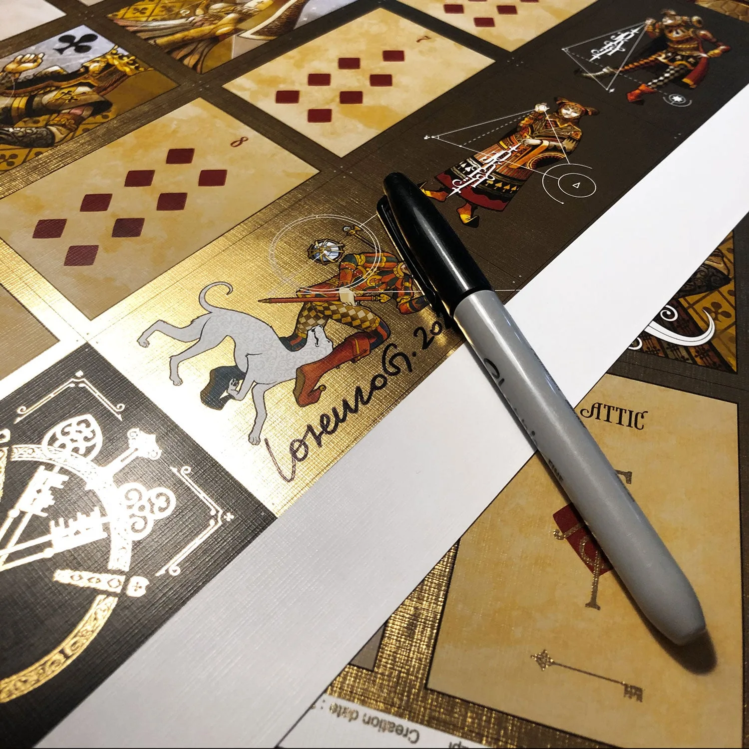 Cartomancer Uncut Sheet mit Signatur
