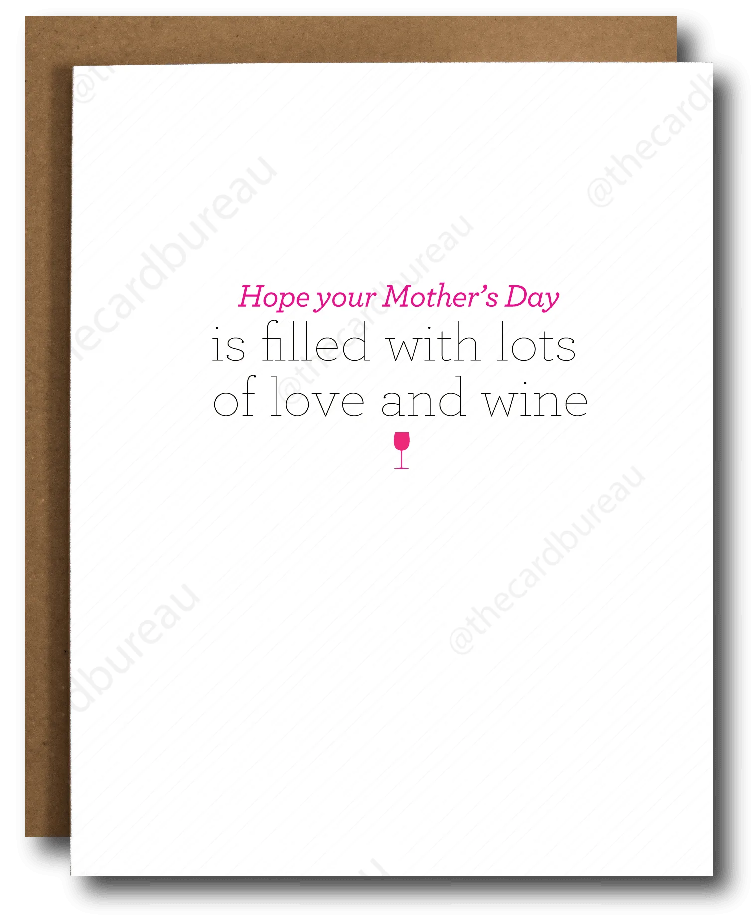 Wine Filled Mother's Day Card