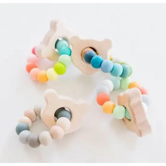 Bannor Toys Mini Bear Teething Toy Sensory Ring For Baby