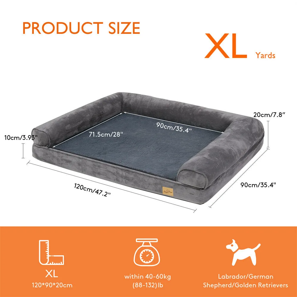 Cama ortopédica de espuma viscoelástica para perro Oxford impermeable resistente de mediana a grande XXL