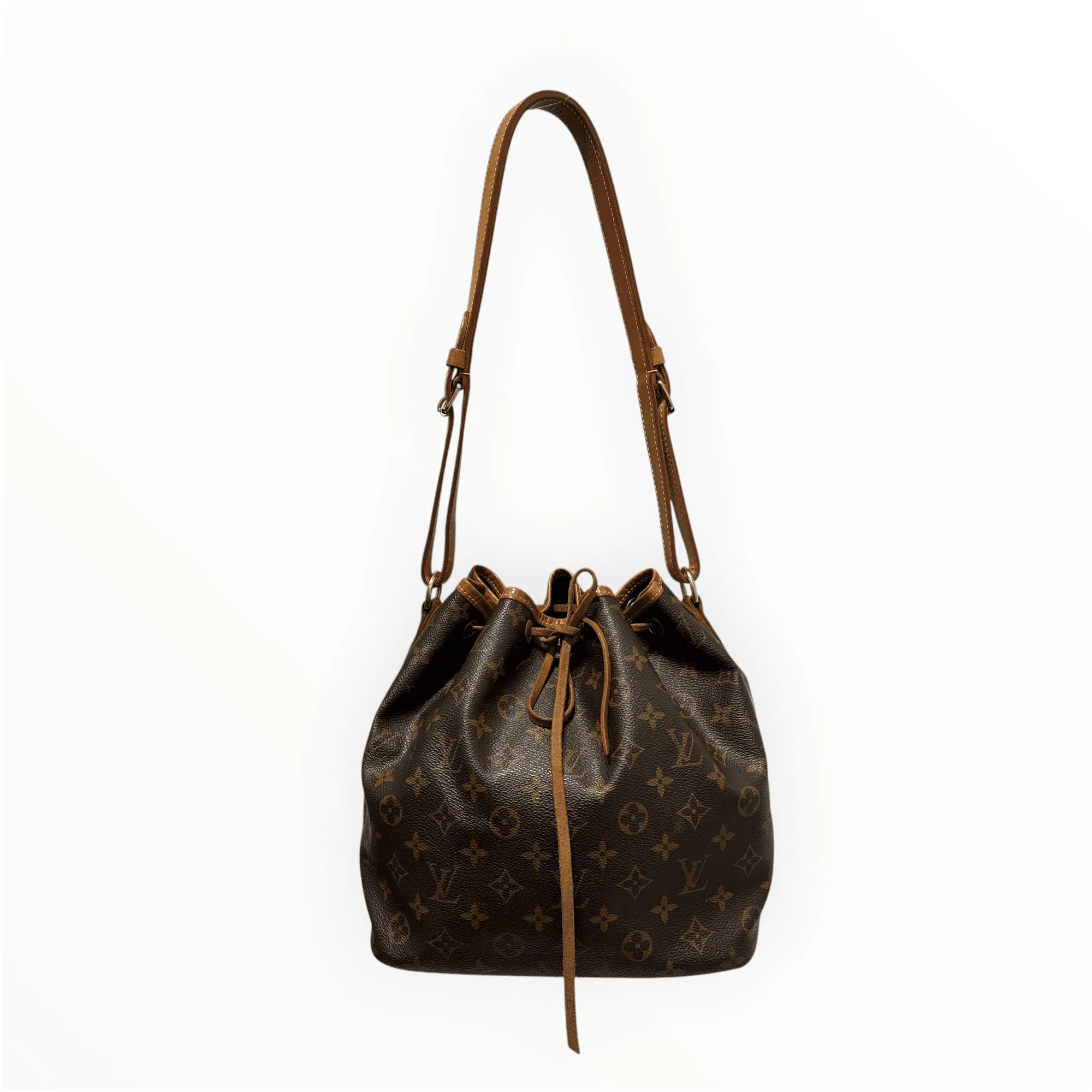 LOUIS VUITTON/Cross Body Bag/Monogram/Leather/BRW/Noe Petit
