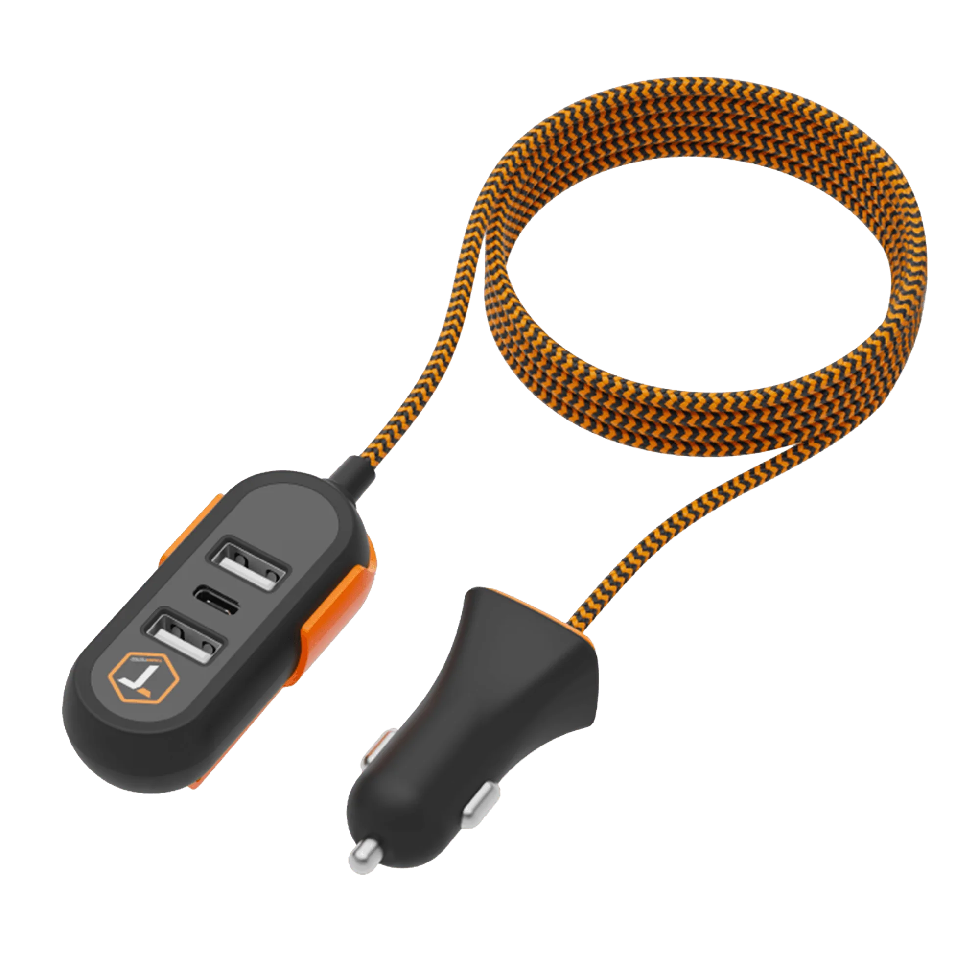 Chargeur voiture ToughTested 4 ports 47W 12V avant et arrière PD