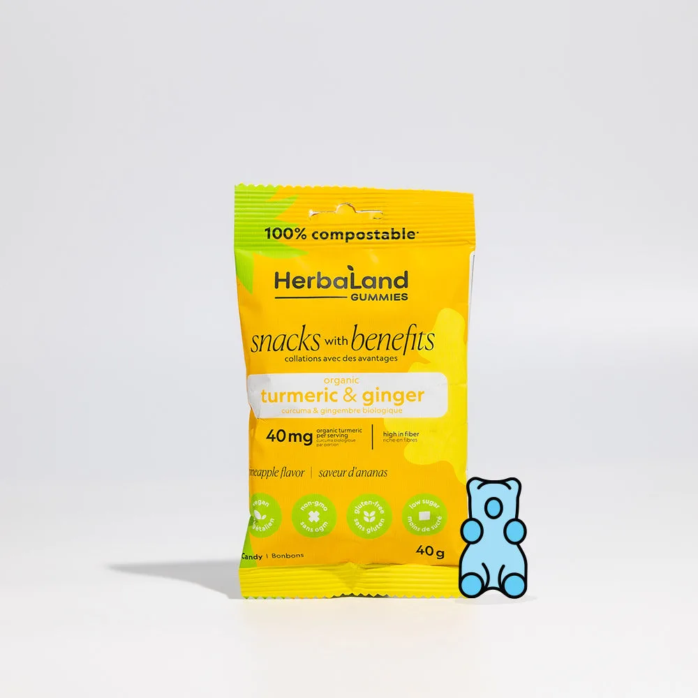 Żelki Herbaland - Przekąski z kurkumą i imbirem z korzyściami