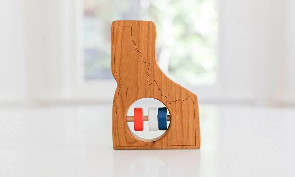 Idaho State Wooden Baby Rattle™
