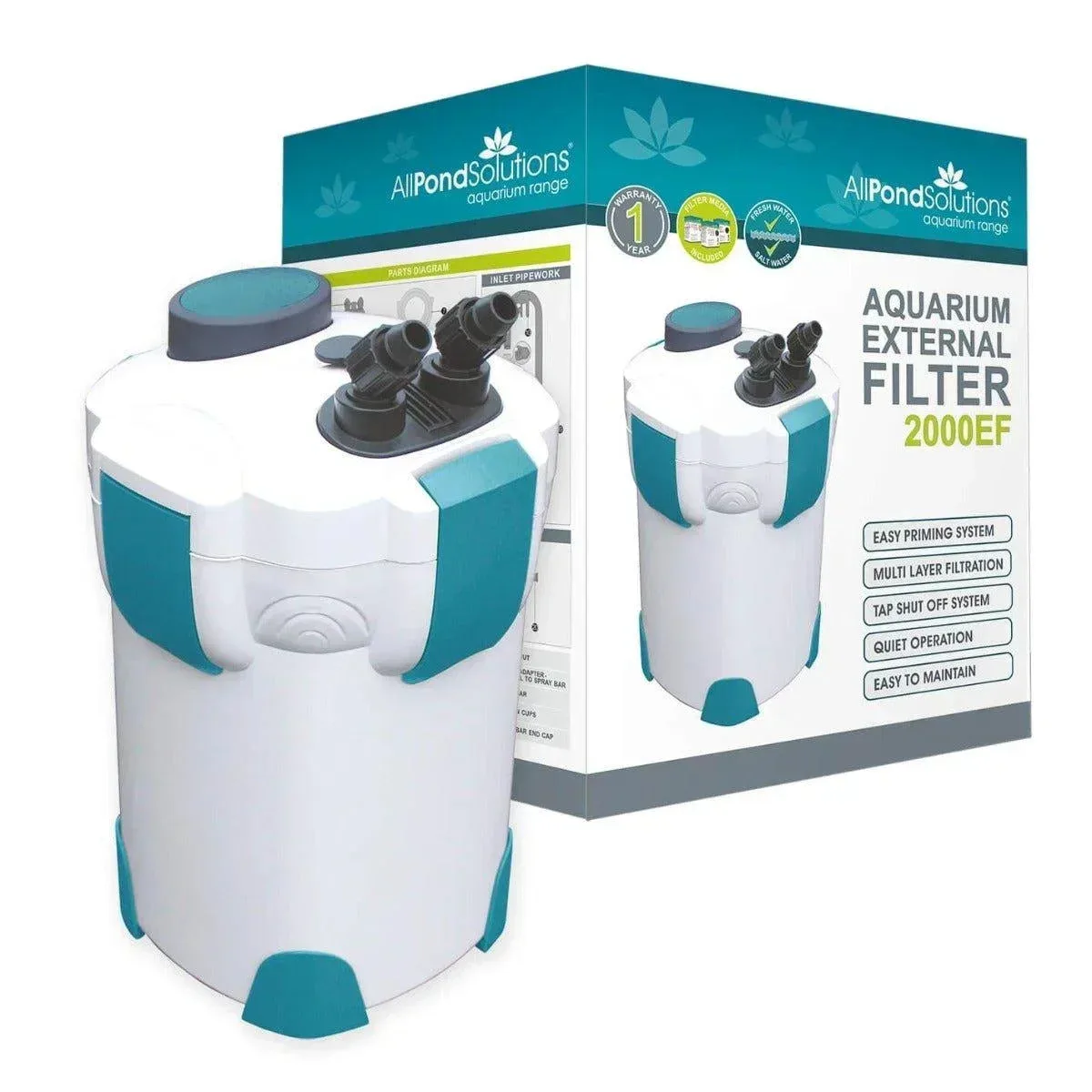 AllPondSolutions Aquarium externe filter 2000 L/u 2000EF