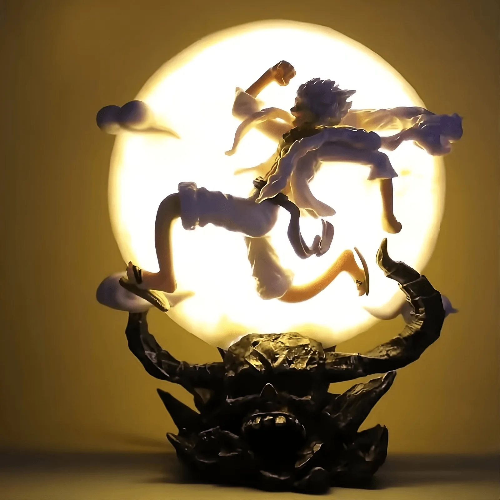14cm One Piece Gear 5 Nika Luffy Figure – LED Light Statue