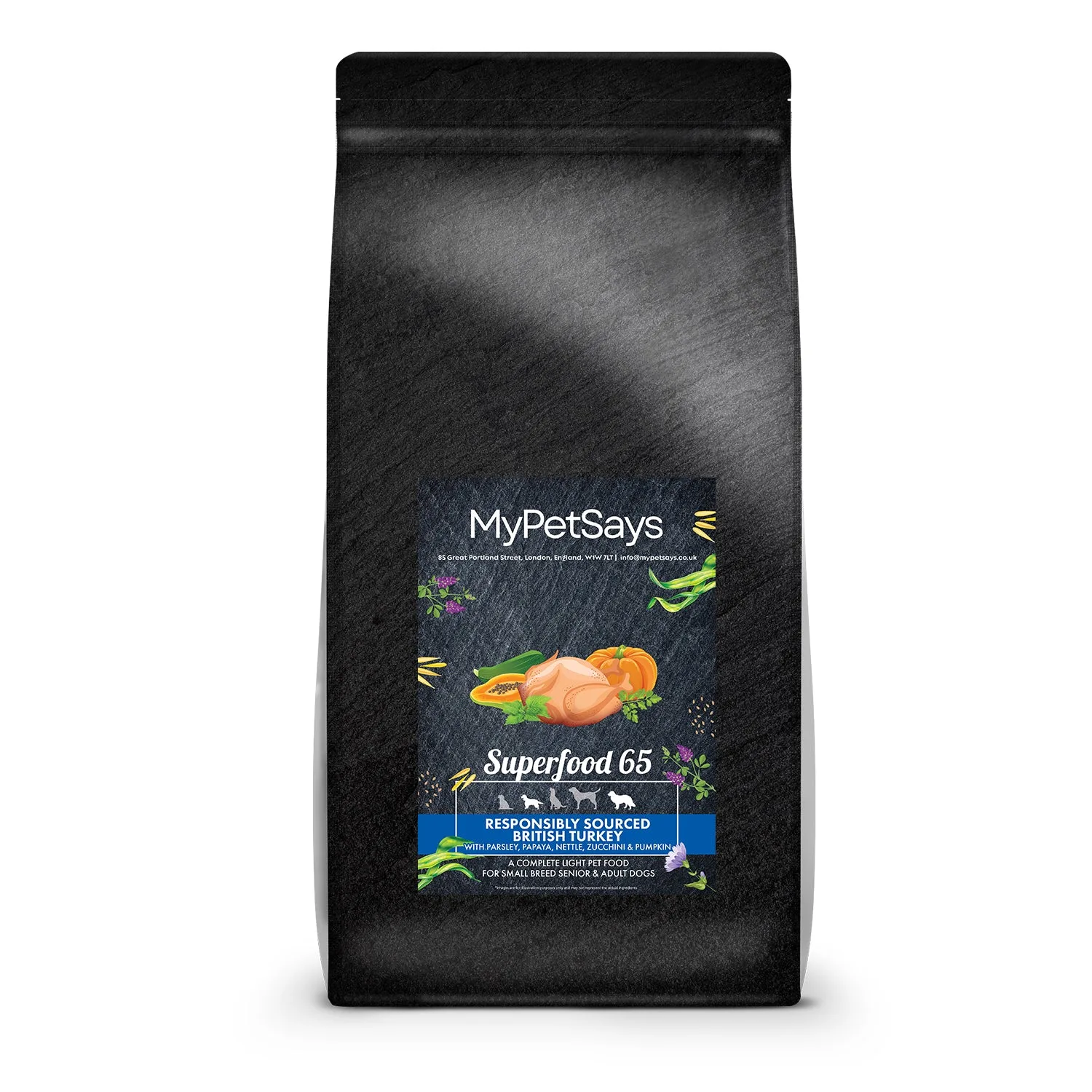 高齡小型犬用Superfood 65 Light:火雞與豬肉