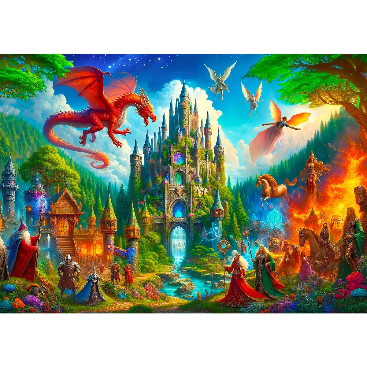 Fantasy Castle 1000 Wooden Puzzle